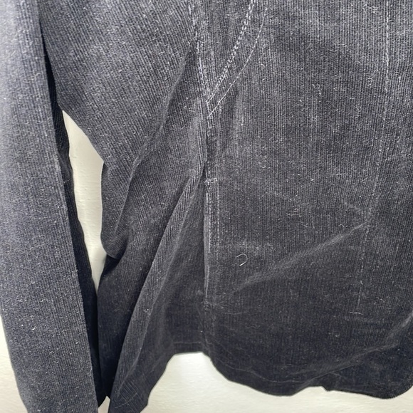 Luii black corduroy jacket with snap closure, size xl - Picture 4 of 8